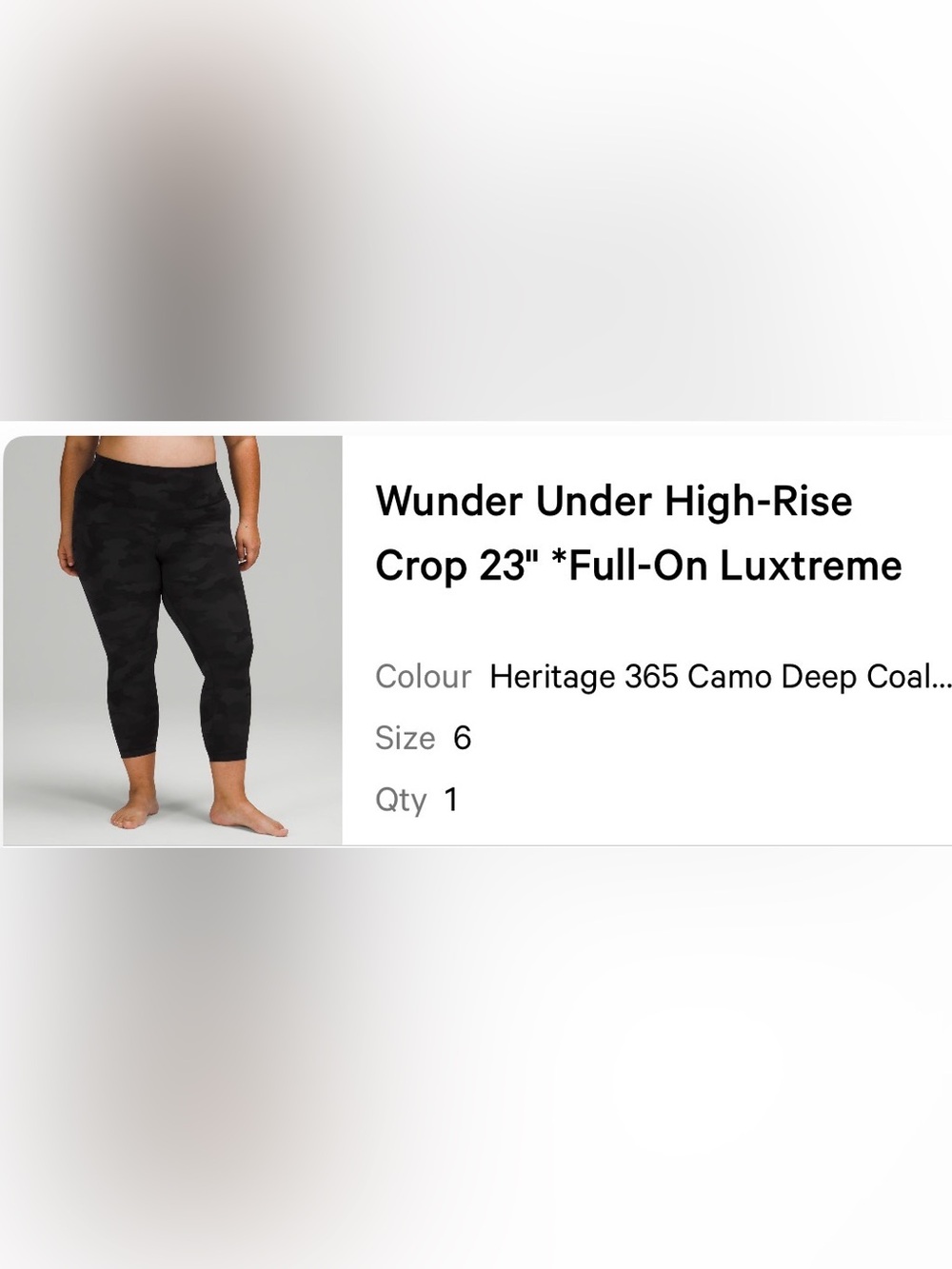 Lululemon Wunder Under Crop 23" in Heritage 365 Color